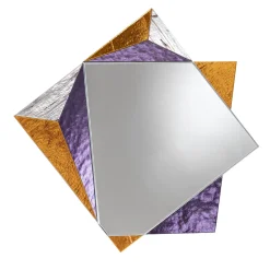 Bill Purple & Orange Murano Glass Wall Mirror