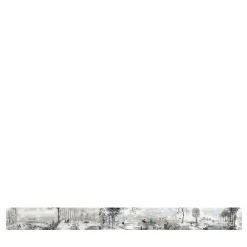 Black & Gray Irish Ponds Cotton Wallcovering Fabric