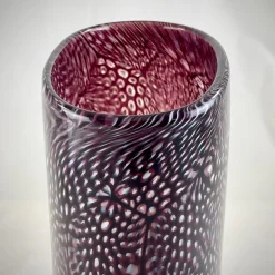 Black & White Filigree Murrine Tall Vase