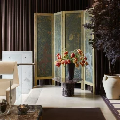 Black & White Filigree Murrine Tall Vase