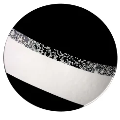 Black & White Murano Glass Decorative Plate by Andrea Orso