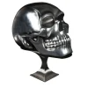 Black and Silver Skull Sculpture