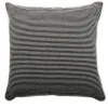 Black and White Carrè Cushion in striped jacquard fabric