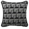 Black Carrè Cushion in Relief Jacquard Fabric