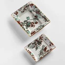 Black Dragon Pool Set Of Porcelain Ashtray And Vide-Poche