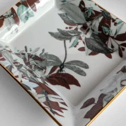 Black Dragon Pool Set Of Porcelain Ashtray And Vide-Poche