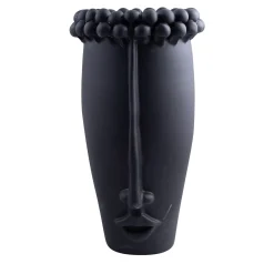 Black Long Head Vase