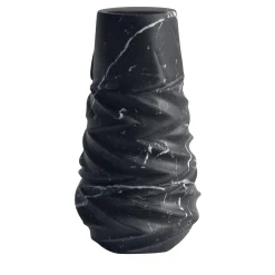 black marble Rock vase by Jacopo Simonetti