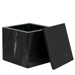 Black Marquina Marble Cubic Box with Lid