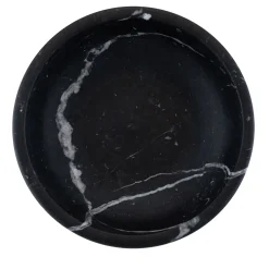 Black Marquina Marble Round Decorative Tray