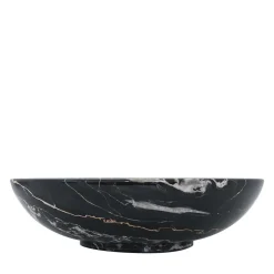 Black Portoro Marble Fruit Bowl
