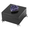Black Square Box with Amethyst