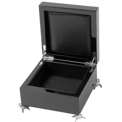 Black Square Box with Amethyst