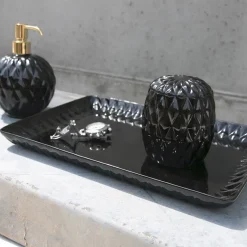 BLACK TIE CANISTER - BLACK