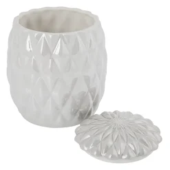 BLACK TIE CANISTER - WHITE