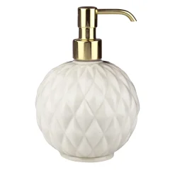 BLACK TIE ROUND SOAP DISPENSER - WHITE