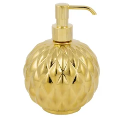 BLACK TIE ROUND SOAP DISPENSER - GOLD #2