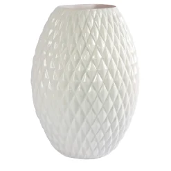 BLACK TIE SMALL VASE - WHITE