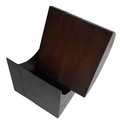 Black Wood Magazine Rack by Pietro Meccani