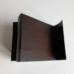 Black Wood Magazine Rack by Pietro Meccani