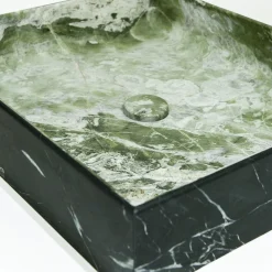 Blessed Square Washbasin in Verde Alpi and Artik Green