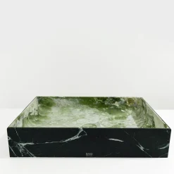 Blessed Square Washbasin in Verde Alpi and Artik Green