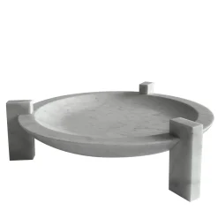 Block Stand Low Carrara Marble Centerpiece