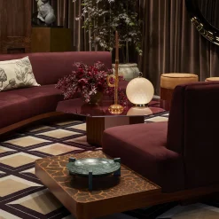 Block Stand Low Green Marble Centerpiece