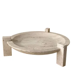 Block Stand Low Travertino Centerpiece
