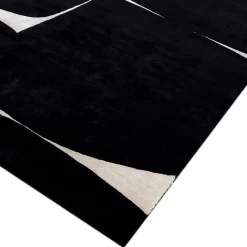 Blocks in Ebony and White Rug by Keith Pillow from Daaa Haus