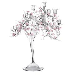 Blossom Glass With Floral Details Candelabra