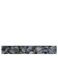 Blue & Black Rising Desert Cotton Wallcovering Fabric