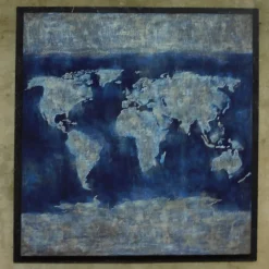 Blue and Silver Globe Painting