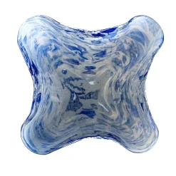 Blue Bucket Glass Vase