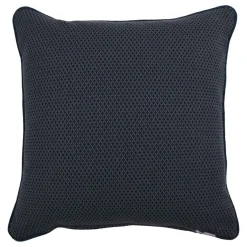 Blue Carrè Cushion in geometric jacquard fabric