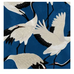 Blue Chinoiserie Asian Wallpaper