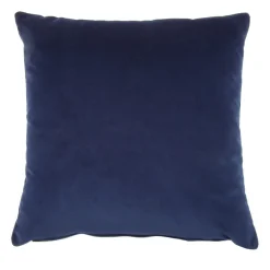 Blue Cotton Velvet Carrè Cushion