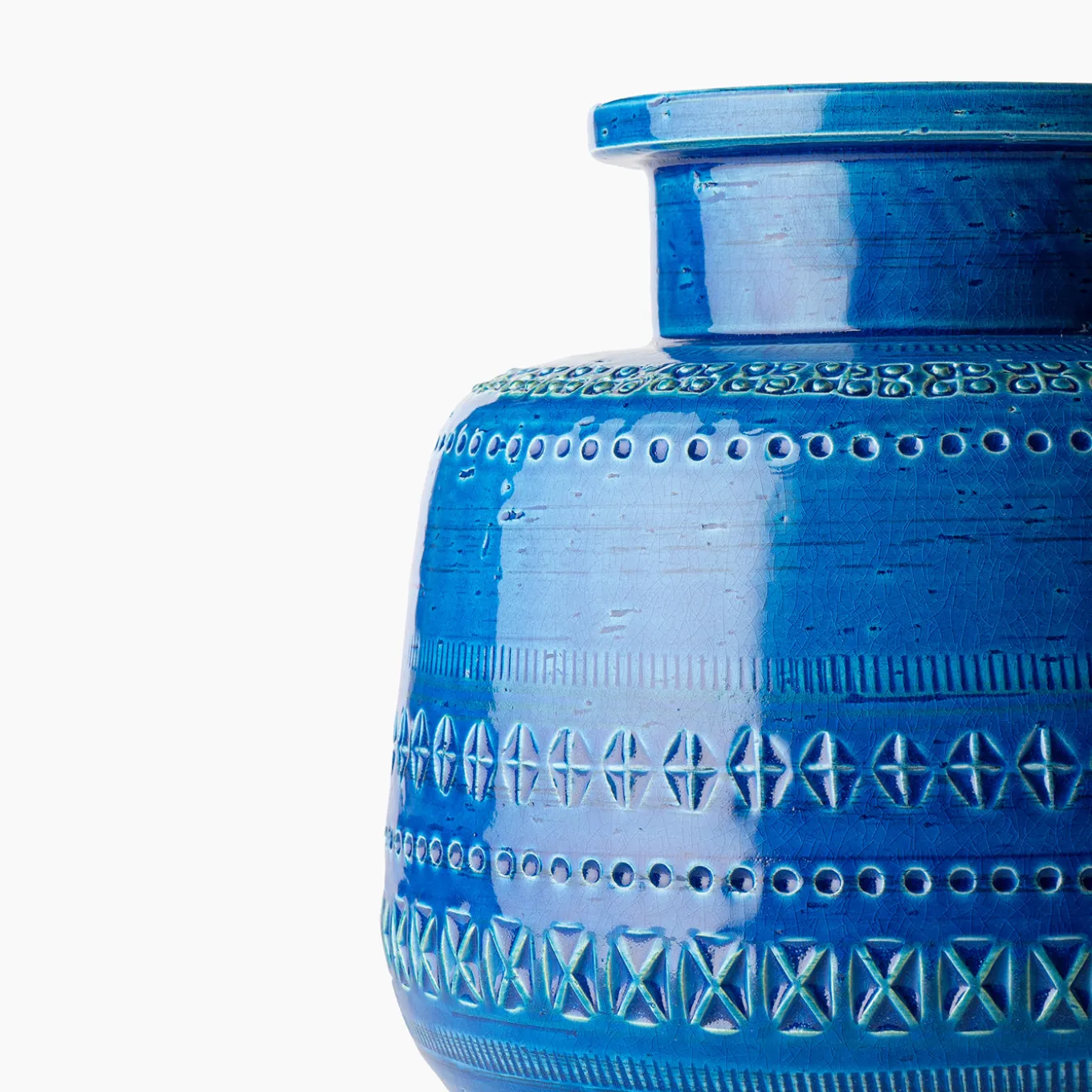 Blue Decorative Vase by Aldo Londi