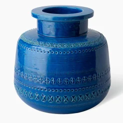 Blue Decorative Vase by Aldo Londi