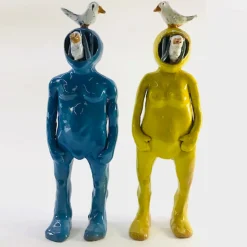 Blue Deep-Sea Diver Sculpture