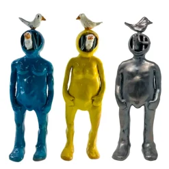 Blue Deep-Sea Diver Sculpture