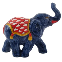 Blue Elephant Figurine