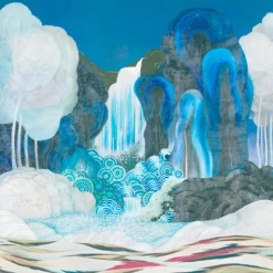 Blue Enchantment Polyester Wallcovering Fabric