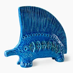 Blue Hedgehog Figurine by Aldo Londi