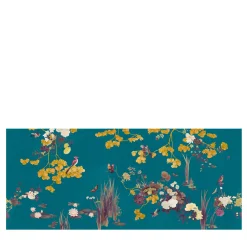 Blue Purple & Yellow Polyester Wallcovering Fabric