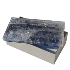 Blue Quartz Brass Box