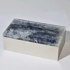 Blue Quartz Brass Box