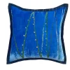 Blue Square Velvet Cushion