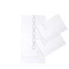 Bluemoon White Embroidered Cotton Satin Bedding Set