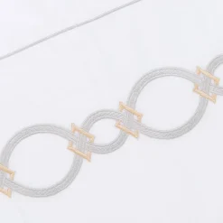 Bluemoon White Embroidered Cotton Satin Pillowcase